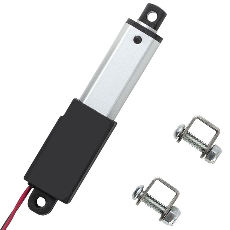 JQDML Store 0.83 Inch 0.83" Stroke Micro Linear Actuator 12V 42.2lbs/188N Electric Linear Actuator Speed 0.2"/sec with Mounting Brackets,for Robotics,Home Automation,Item Weight 0.09lbs - Image 1